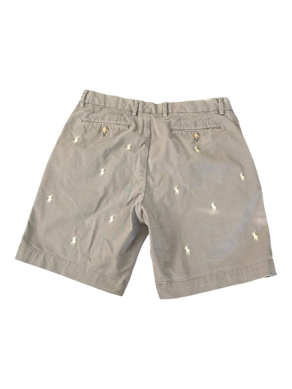 Polo Ralph Lauren Men's All Over Pony Classic Fit Shorts Gray Size 33